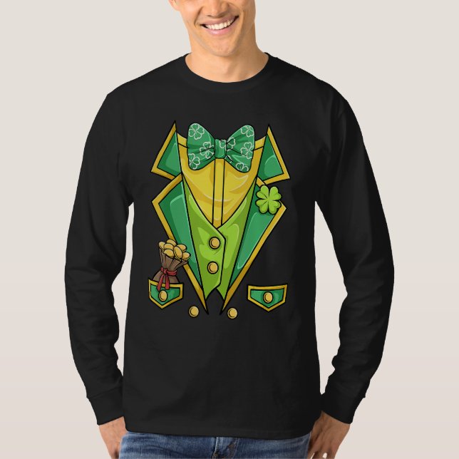 Camiseta St Patricks Day Shirt Irish Tuxedo Childs Leprecha (Frente)