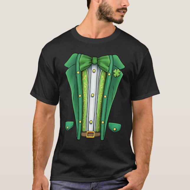 Camiseta St Patricks Day Shirt Irish Tuxedo Childs Leprecha (Frente)