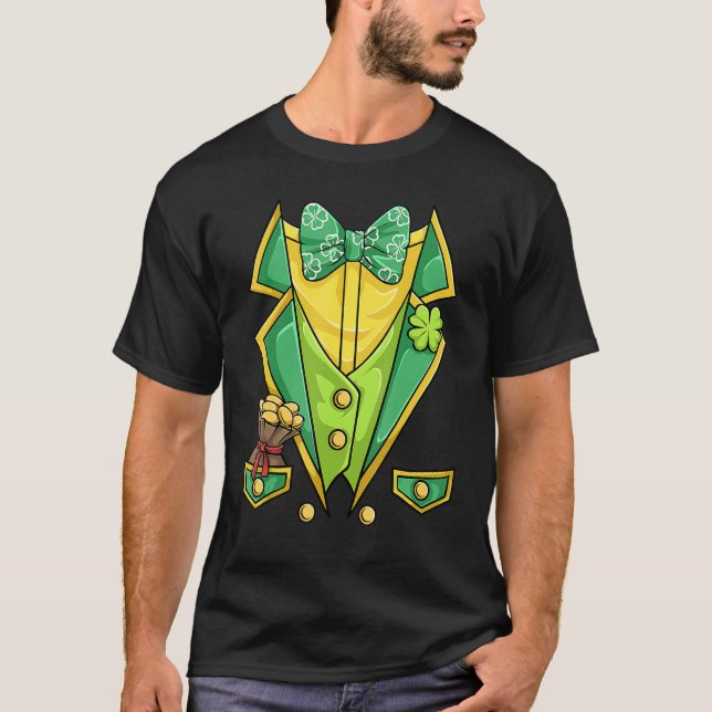 Camiseta St Patricks Day Shirt Irish Tuxedo Childs Leprecha (Frente)