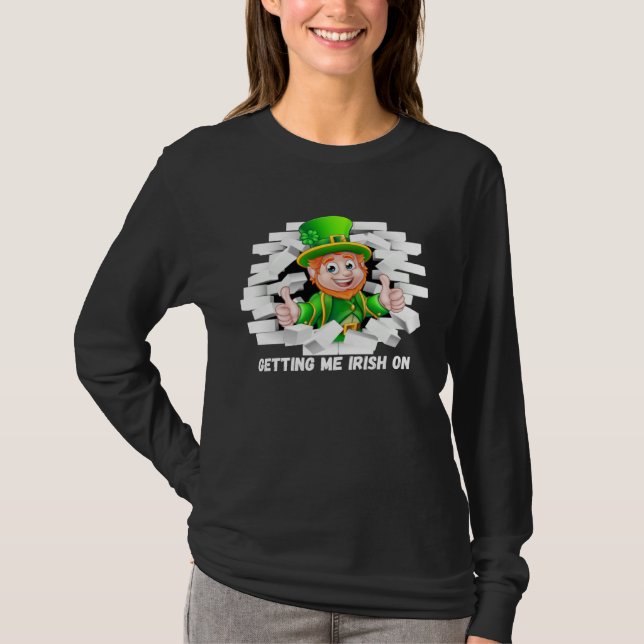 Camiseta St Patricks Day  St Pattys Pixie Gnome Elfin Fay S (Frente)