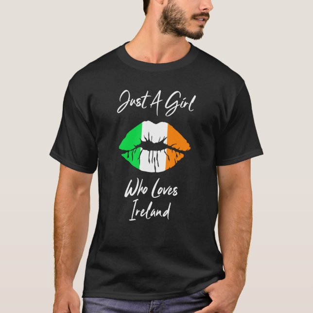 Camiseta St Patricks Day To Saint Paddy's Lips Flag Love Ir (Frente)