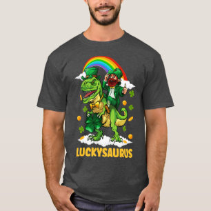 Camiseta St Patricks Day Trex Dino Leprechaun T Rex Dinosau