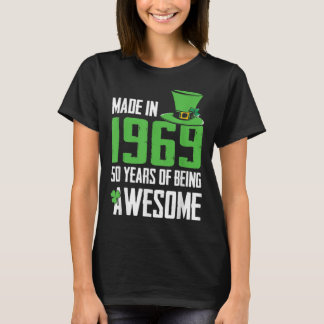 Camiseta St Patricks Day Vintage 1969 50th Birthday Irish