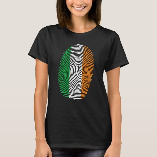 Camiseta St Patricks Day Zu Saint Paddy's Flag Irish Finger (Frente)