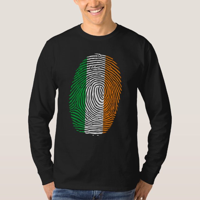 Camiseta St Patricks Day Zu Saint Paddy's Flag Irish Finger (Frente)