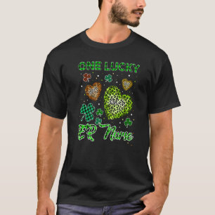 Camiseta St Patricks One Lucky Er Enfermeira Buffalo Leopar
