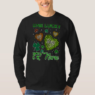 Camiseta St Patricks One Lucky Er Enfermeira Buffalo Leopar