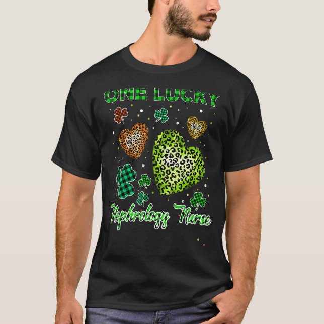 Camiseta St Patricks One Lucky Nephrology Enfermeira Buffal (Frente)