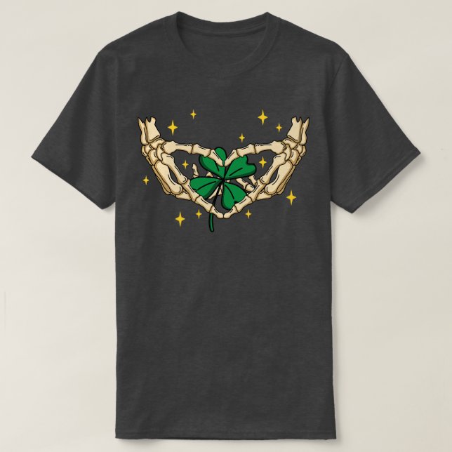 Camiseta St Patricks Paddy Day Four Folver Shamrock Sk (Frente do Design)