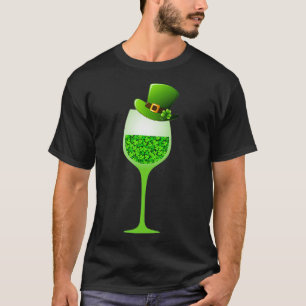 Camiseta St. Patricks Shamrock Vidro Bebendo