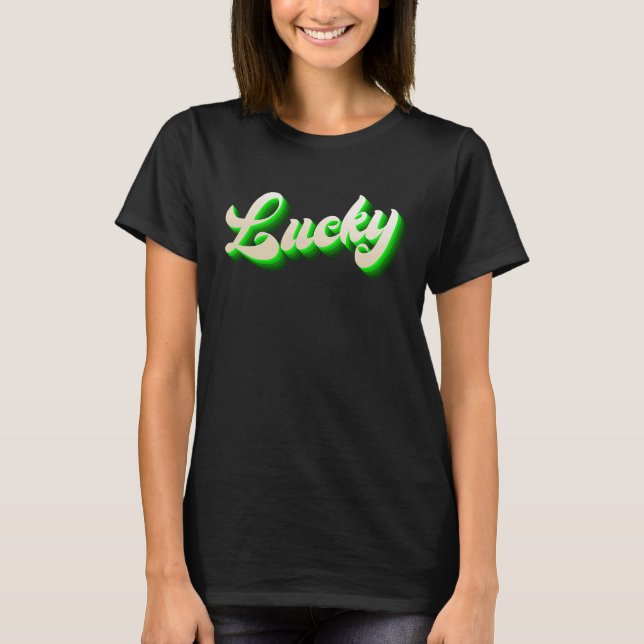 Camiseta St Patricku2019s Day Vibrant Gothic Vivid Green Lu (Frente)
