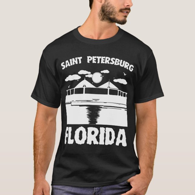 Camiseta St Petersburg, Florida - design da ponte de Skyway (Frente)