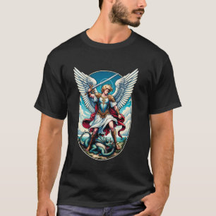 Camiseta St São Miguel Arcanjo Católico Anjo Warr