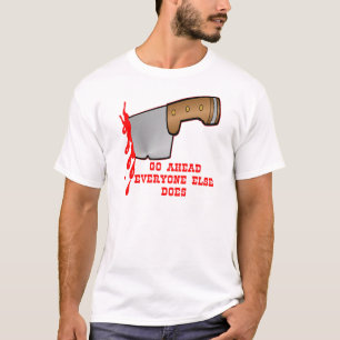 Camiseta Stabbed pela faca na parte traseira
