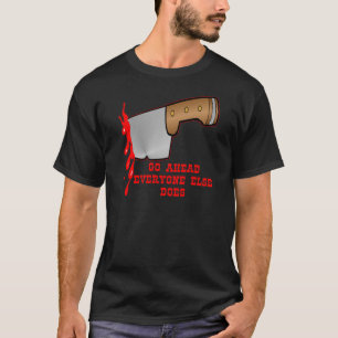 Camiseta Stabbed pela faca na parte traseira