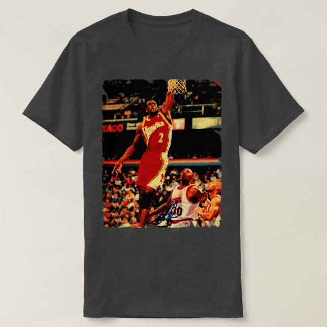 Camiseta Stacey Augmon Vintage Design De Basquete 3 (Frente do Design)