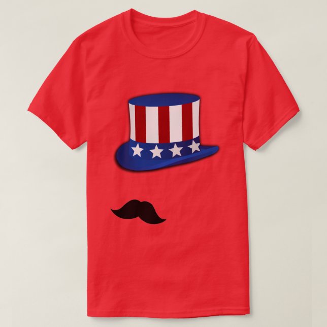 Camiseta Stache Patriótico (Frente do Design)