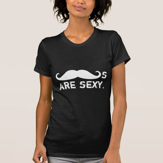 Camiseta 'Staches é "sexy". No preto