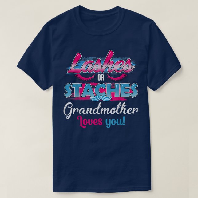 Camiseta Staches ou Lashes A Avó Te Ama O Melhor Gende (Frente do Design)