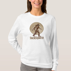 Camiseta STACHESQUATCH mim bigode se você viu meu Squatch