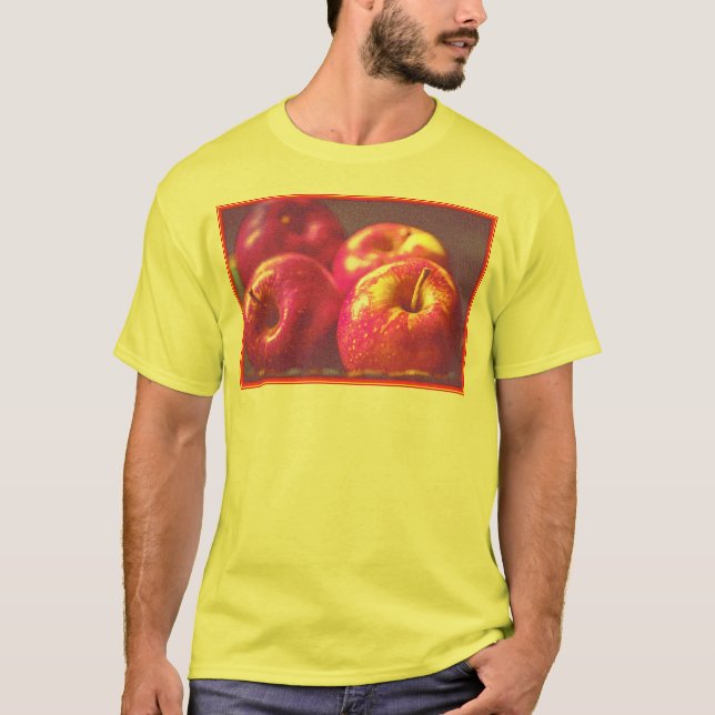 Camiseta "Stack of Red Apple Fruta" Foto bonita. Compre ago (Frente)