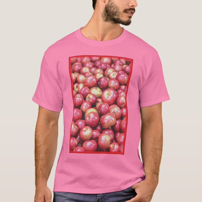 Camiseta "Stack of Red Apple Fruta" Foto bonita. Compre ago (Frente)