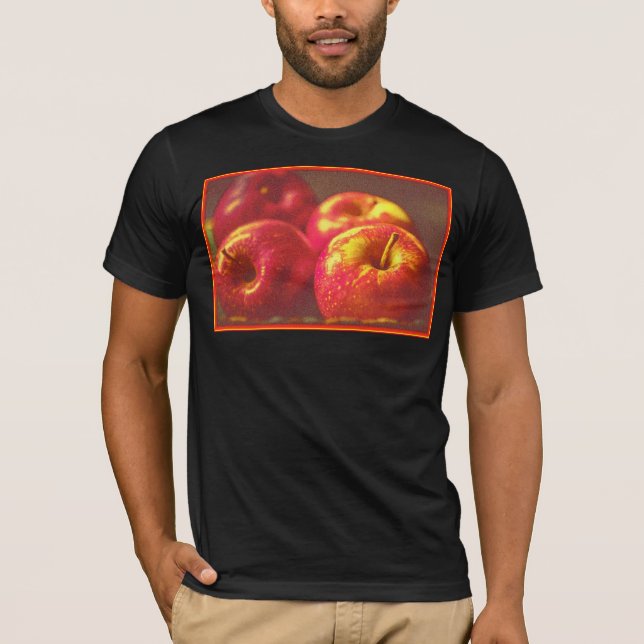 Camiseta "Stack of Red Apple Fruta" Foto bonita. Compre ago (Frente)