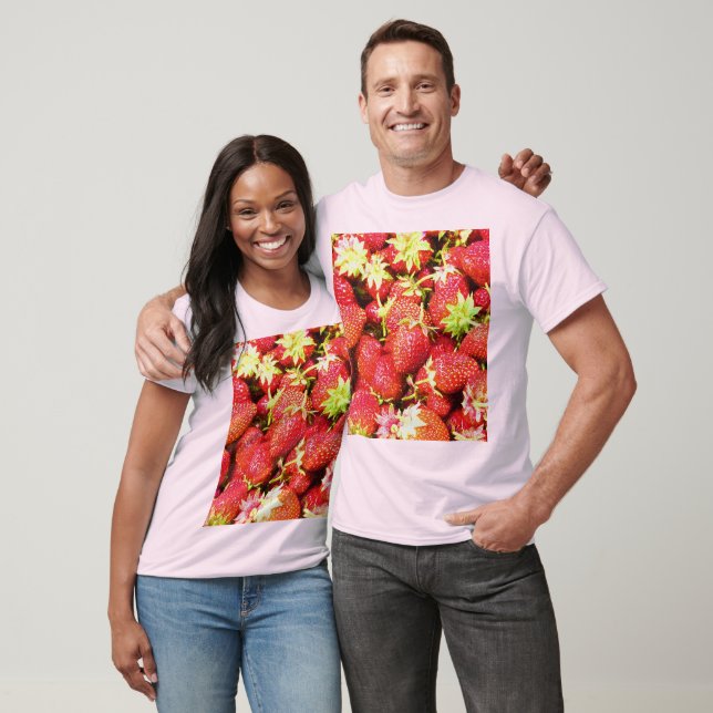 Camiseta "Stack of Strawberry Fruta" Foto bonita. Compre ag (Unissex)