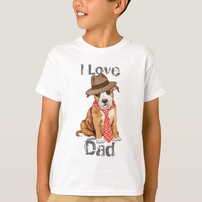 Camiseta Staffordshire Bull Pai (Frente)
