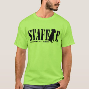 Camiseta Staffordshire bull terrier - camisa/preto do