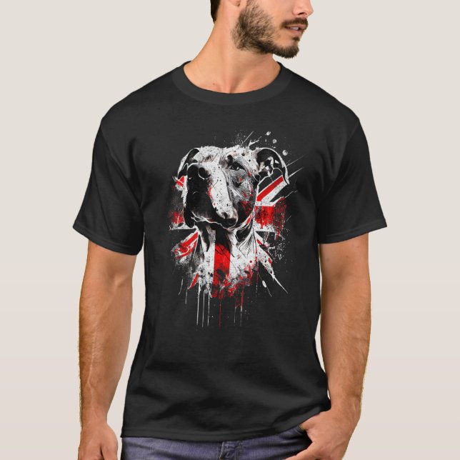 Camiseta Staffordshire Bull Terrier Dog Pitbull UK flag Sta (Frente)
