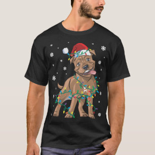 Camiseta Staffordshire Pit Bull Terrier Molhado Natal L