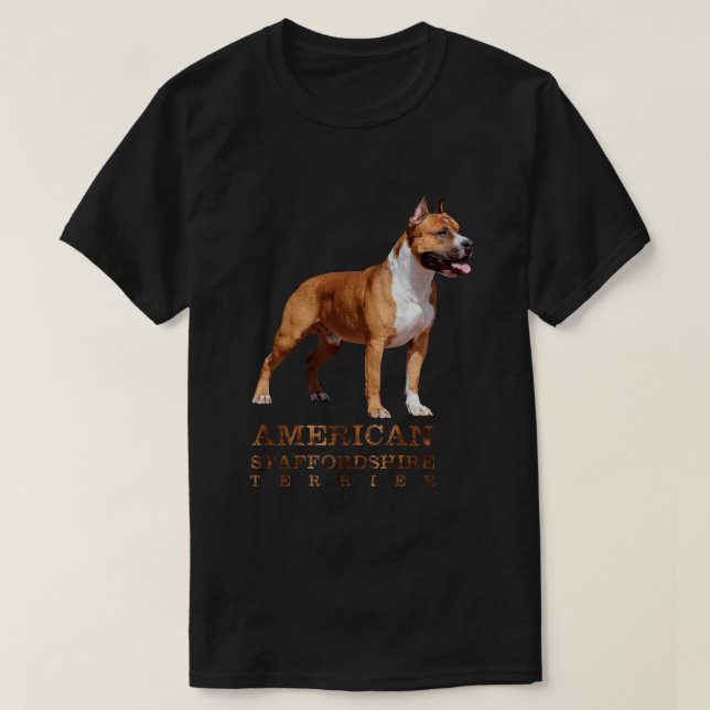 Camiseta Staffordshire Terrier americano - Amstaff (Frente do Design)