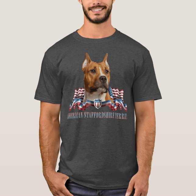Camiseta Staffordshire Terrier americano - Amstaff (Frente)