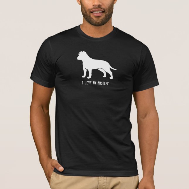 Camiseta Staffordshire Terrier americano (orelhas (Frente)