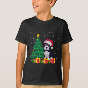 Camiseta Staffordshire Terrier Santa Hat Xmas Americano