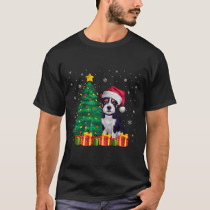 Camiseta Staffordshire Terrier Santa Hat Xmas Americano