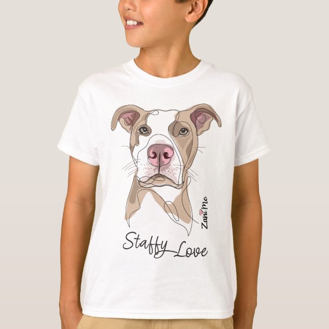 Camiseta Staffy Love - Zani Mo Protection (Frente)