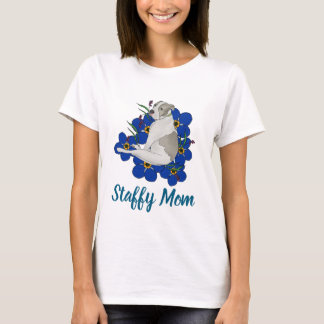 Camiseta Staffy Mom Tee – Staffordshire Bull Terrier Art