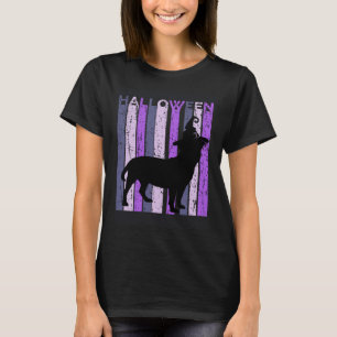 Camiseta Staffy Witch Hat Halloween Spooky Purple Bu