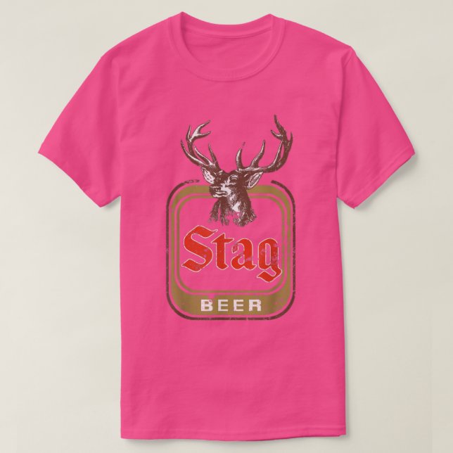 Camiseta Stag Beer Vintage  (Frente do Design)