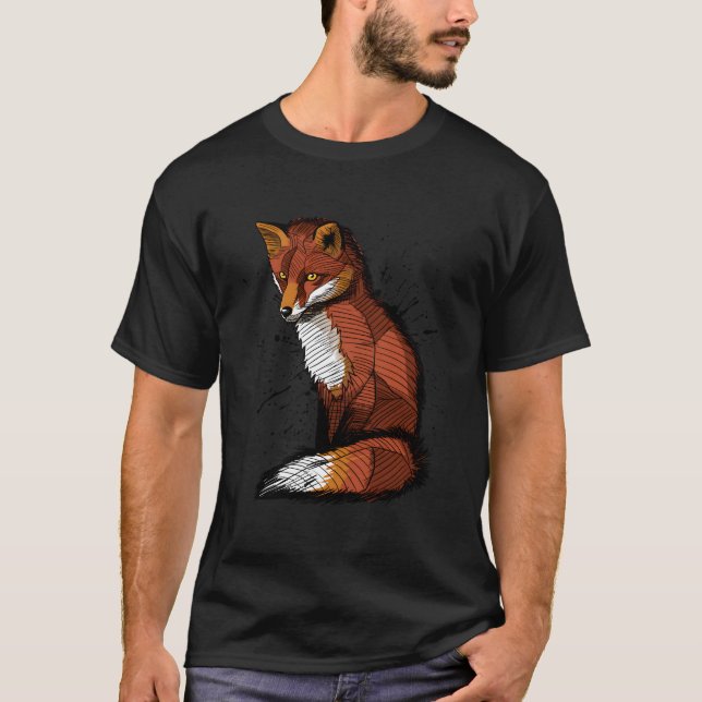 Camiseta Stain Fox Animal Beautiful (Frente)