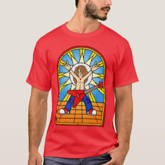 Camiseta Stained Glass Window Rock Music Guitarist vintage