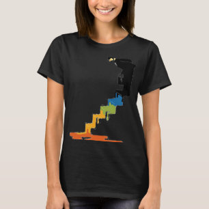 Camiseta Stair Painter Abstrato 024 em algodão mole T