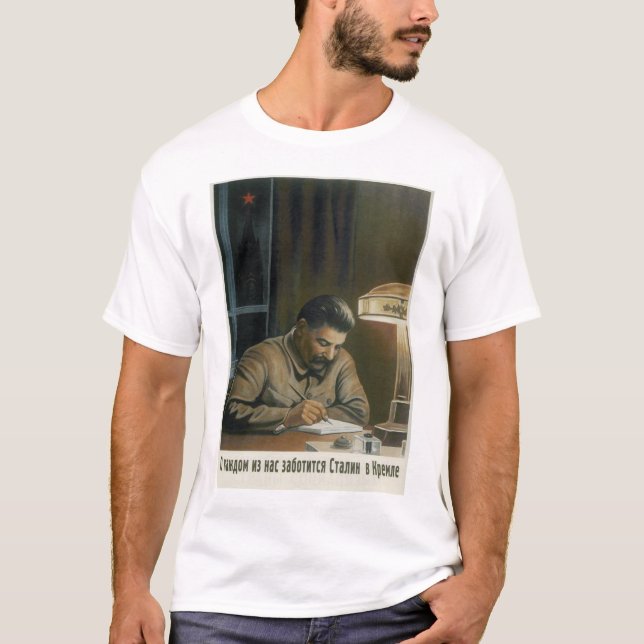 Camiseta Stalin no poster do is_Propaganda de Kremlin (Frente)