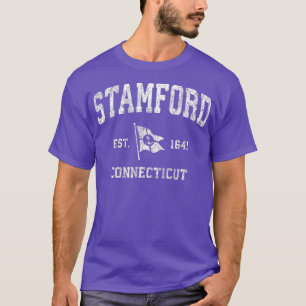 Camiseta Stamford Connecticut CT Vintage Boat Anchor Flag D