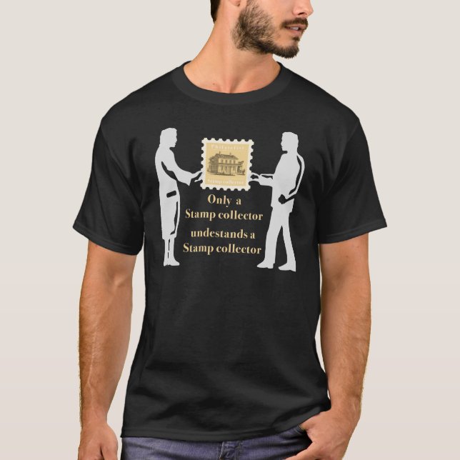 Camiseta stamp collector evolution philatelist (Frente)