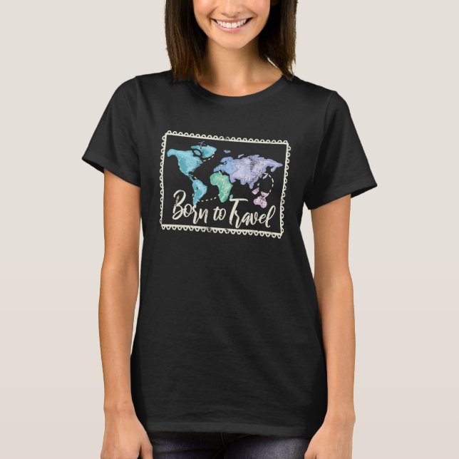 Camiseta Stamps collectors world map travel (Frente)