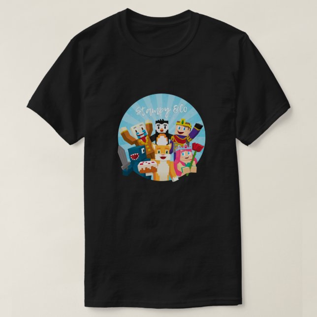 Camiseta Stampy Cat e seus amigos essenciais (Frente do Design)