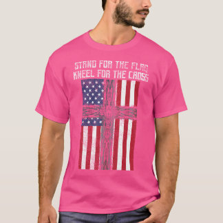 Camiseta Stand Flag Kneel atravessa Deus Jesus América Cris